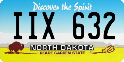 ND license plate IIX632