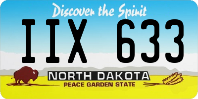 ND license plate IIX633