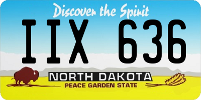 ND license plate IIX636