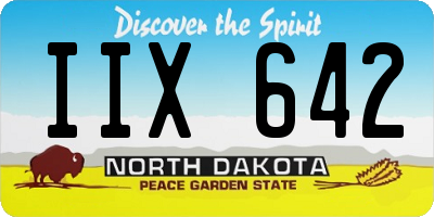 ND license plate IIX642