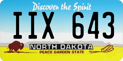 ND license plate IIX643