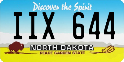 ND license plate IIX644