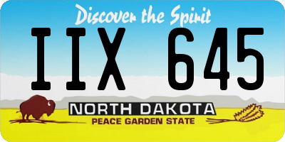 ND license plate IIX645