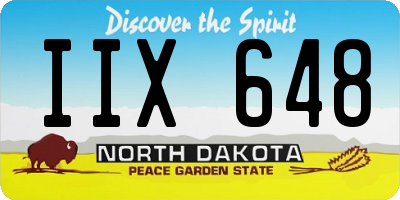 ND license plate IIX648