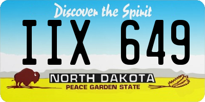 ND license plate IIX649