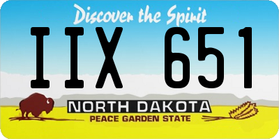 ND license plate IIX651