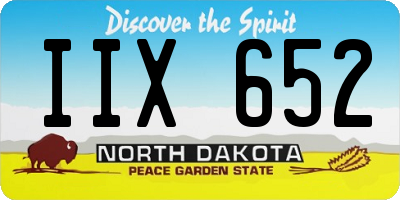 ND license plate IIX652