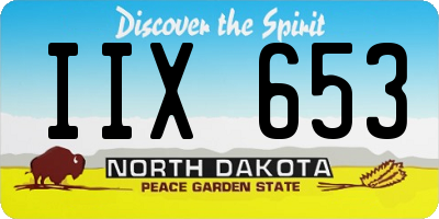ND license plate IIX653