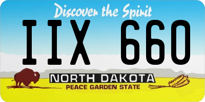 ND license plate IIX660