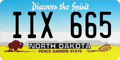 ND license plate IIX665