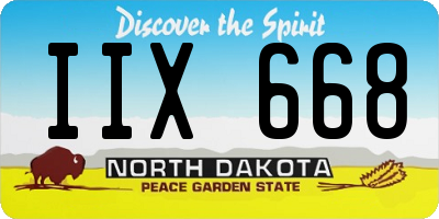 ND license plate IIX668