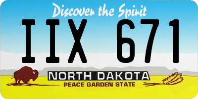 ND license plate IIX671