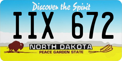 ND license plate IIX672