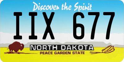 ND license plate IIX677