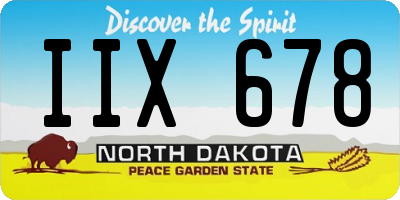 ND license plate IIX678