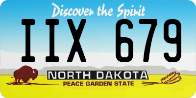 ND license plate IIX679