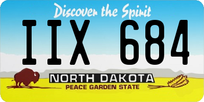 ND license plate IIX684