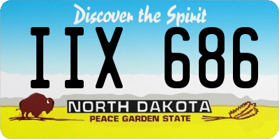 ND license plate IIX686