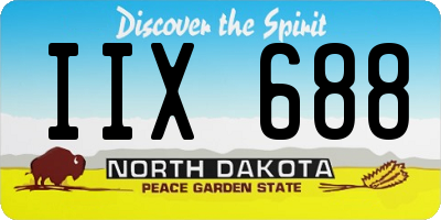 ND license plate IIX688