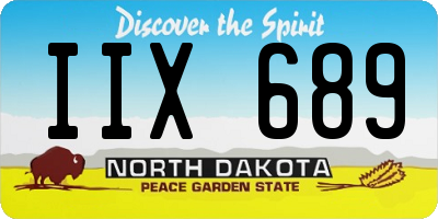 ND license plate IIX689
