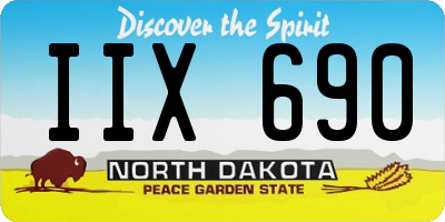 ND license plate IIX690