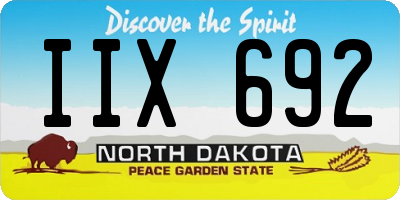 ND license plate IIX692