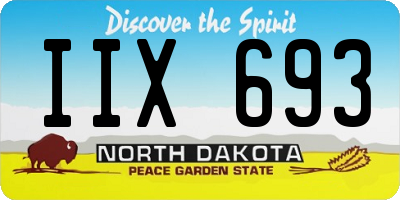 ND license plate IIX693