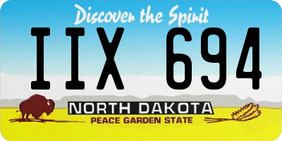 ND license plate IIX694