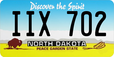 ND license plate IIX702