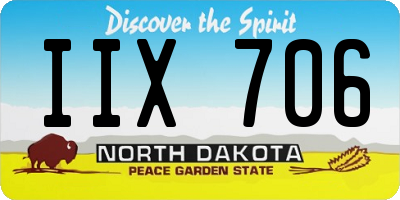 ND license plate IIX706