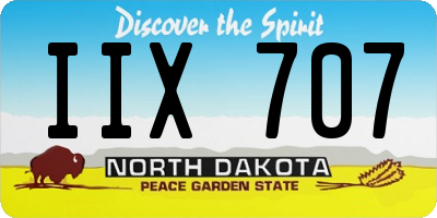 ND license plate IIX707