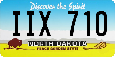 ND license plate IIX710