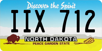 ND license plate IIX712