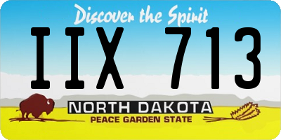 ND license plate IIX713