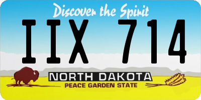 ND license plate IIX714
