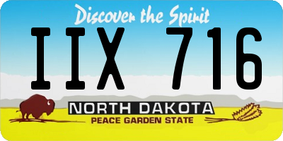 ND license plate IIX716