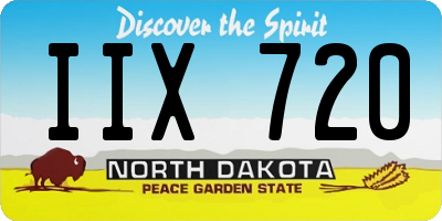 ND license plate IIX720