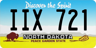 ND license plate IIX721