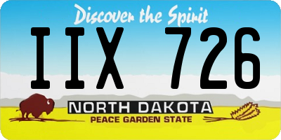 ND license plate IIX726