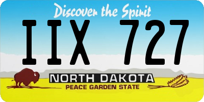 ND license plate IIX727
