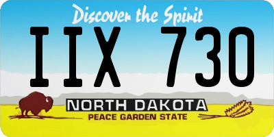 ND license plate IIX730