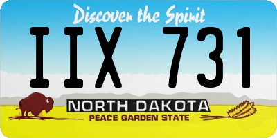 ND license plate IIX731