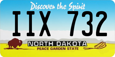 ND license plate IIX732