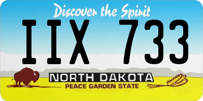 ND license plate IIX733