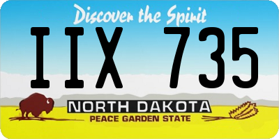 ND license plate IIX735