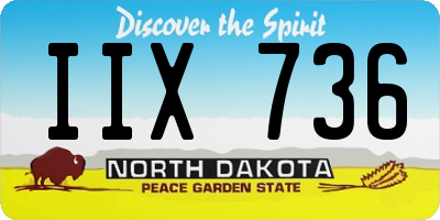 ND license plate IIX736