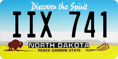 ND license plate IIX741