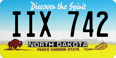 ND license plate IIX742