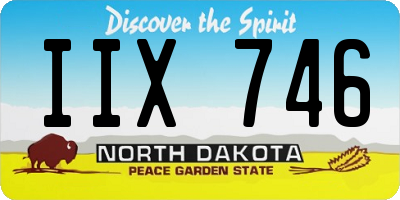 ND license plate IIX746