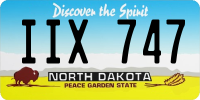 ND license plate IIX747